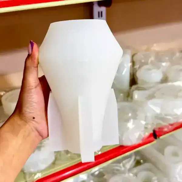 قالب سیلیکونی گلدان طرح الماس