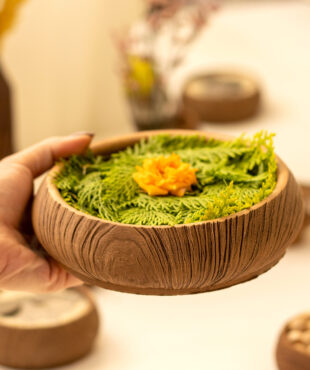 قالب سیلیکونی جاسبزه طرح چوب ساختهشده توسط مجموعه اهرا دکوراتیو