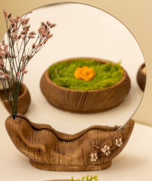 قالب سیلیکونی استند آینه طرح چوب ساختهشده توسط مجموعه اهرا دکوراتیو