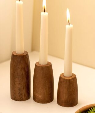 قالب سیلیکونی شمعدان طرح چوب ساختهشده توسط مجموعه اهرا دکوراتیو