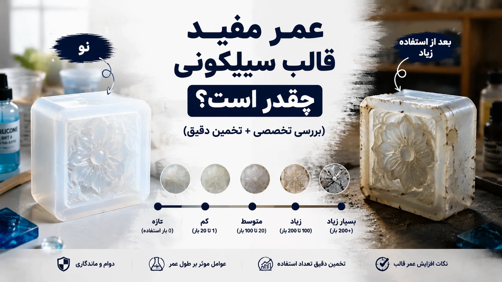 عمر مفید قالب سیلیکونی چقدر است؟بررسی تخصصي