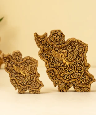 قالب سیلیکونی نقشه ایران با طرح برجسته سیمرغ در دو سایز