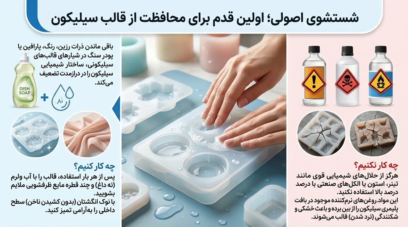 نگهداری طولانی مدت و  قالب سیلیکونی برند اهرا