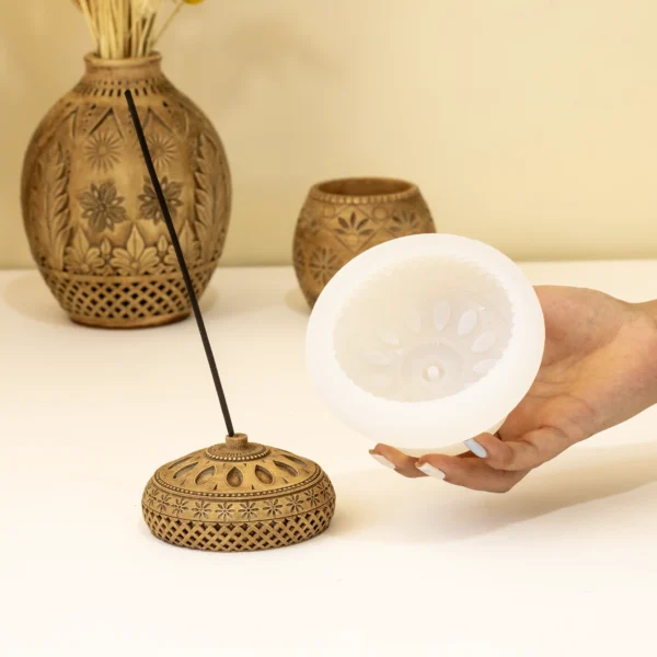 ahra-toranj-incense-holder-mold قالب سیلیکونی جاعودی طرح ترنج برند اهرا
