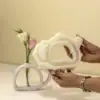 small-teapot-silicone-mold-details جزئیات قالب سیلیکونی گلجای تیپات سایز کوچک به همراه محصول نهایی