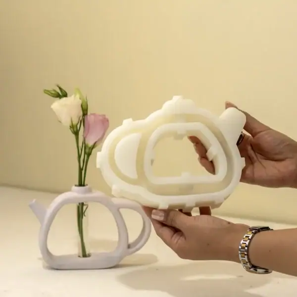 small-teapot-silicone-mold-details جزئیات قالب سیلیکونی گلجای تیپات سایز کوچک به همراه محصول نهایی