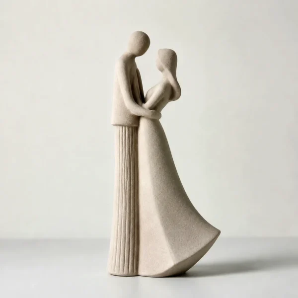 ahra-minimalist-couple-sculpture مجسمه مینیمال زوج (دو نفره) با بافت سنگی - برند اَهرا