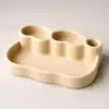 قالب سیلیکونی نظم دهنده دوقسمتی طرح برگ با پس قالب اهرا مناسب جا براشی و هولدر آرایشی