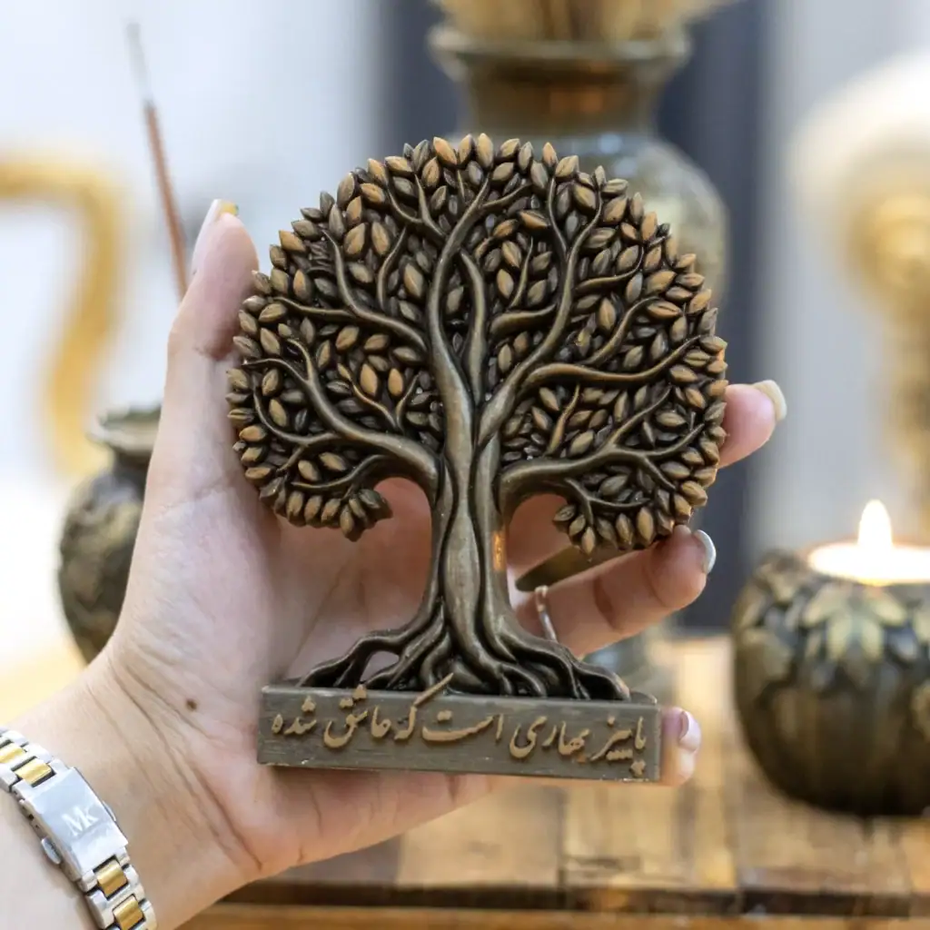خروجی قالب سیلیکونی درخت زندگی دکوراتیو با پایه | اهرا