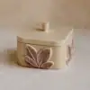 خروجی دکوراتیو جا پد و گوش پاک کن طرح برگ با درب مجزا ساخته شده از قالب سیلیکونی اهرا